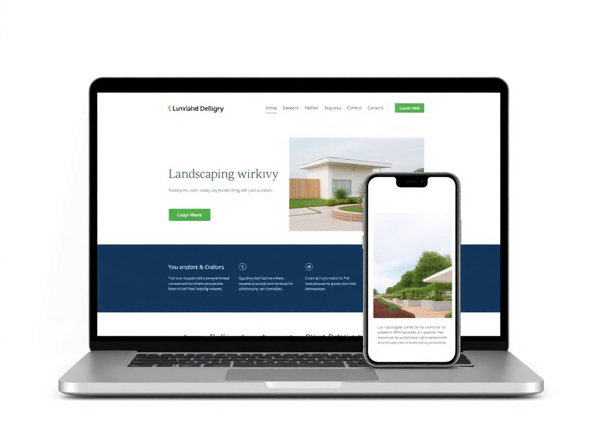 Landscaping Co. website mockup